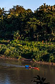 Luang Prabang, Laos - Walking along the riverfront of the Nam Khan